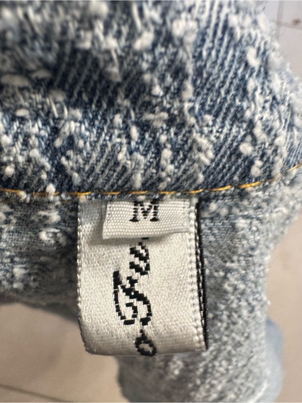 Mango Light Blue Cropped Denim Jacket with Gold Buttons - Picture 4 of 4